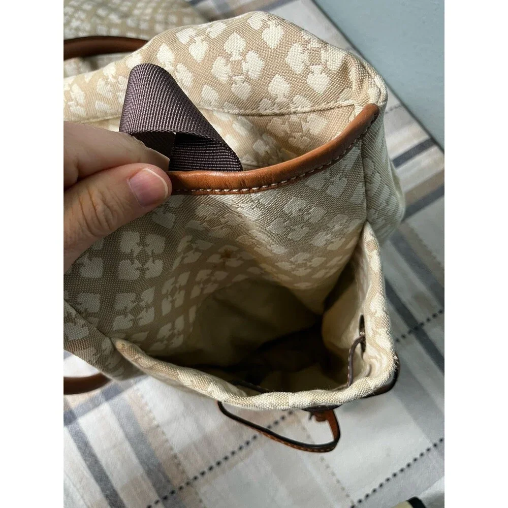 Kate Spade New York Stevi Classic Stucco Canvas & Leather Large Tote/Diaper Bag
